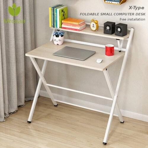 Simple Foldable Computer Desk Free Installation Laptop Desk Portable Folding Office Writing Table Save Space for Students Study