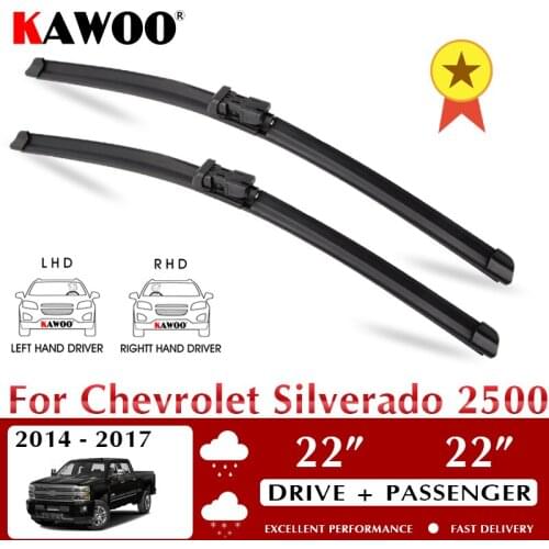 Wiper Car Wiper Blades For Chevrolet Silverado 2500 2014-2017 Windshield Windscreen Front Window Accessories 22"+22" LHD RHD