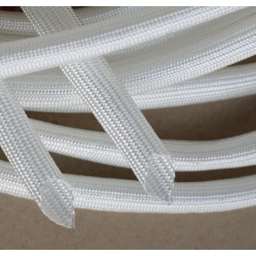Φ1mm-φ50mm 600 Deg High Temperature Braided Soft Chemical Fiber Tubing Insulation Cable Sleeving Fiberglass Tube