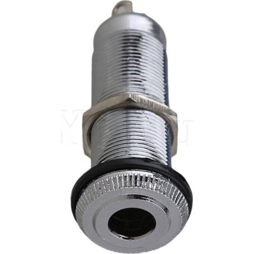 Yibuy Nickel Guitar Bass Cylinder Flush Mount Output Jack 1/4"