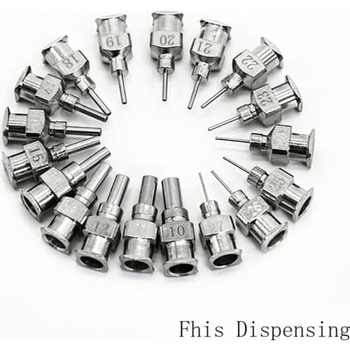 0.25 Inch 8G~30G S.S W/ISO Standard Dispensing Needle Blunt Tip Tubing Length Metal Pack of 12