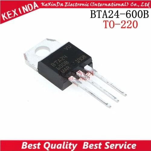 10pcs/lot BTA24-600B TO220 BTA24-600 TO-220 BTA24 24-600B new and original