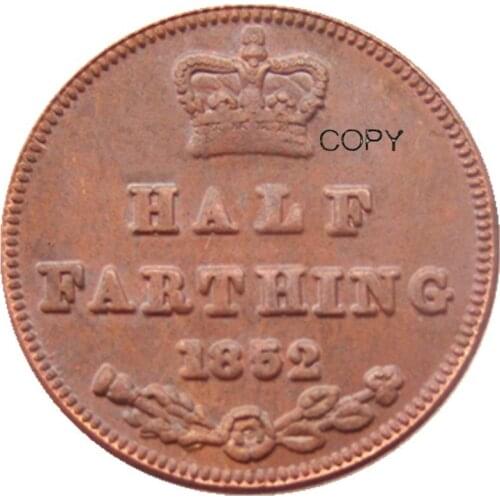 1852 UK Great Britain / Ceylon Victoria Half Farthing copy coins