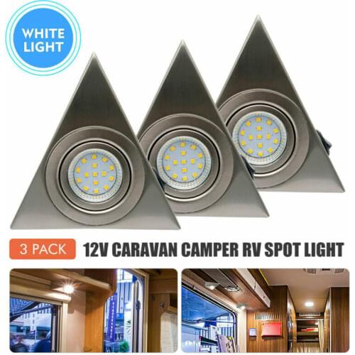3x 12V Interior LED Spot Light Cabinet light For Camper Caravan Motorhome light