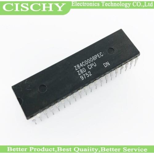 2pcs/lot Z84C0008PEC Z80 CPU Z84C0008PSC Z84C0008 DIP-40