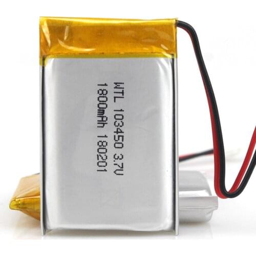 Accumulators 3.7 the lipo polymer from battery lithium gtf 1800 v 103 450 mah for the electric battery in the power ban