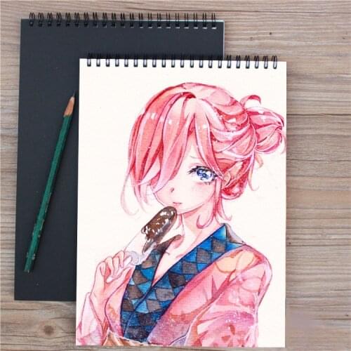 Anime The Quintessential Quintuplets A4 160g Sketchbook notebook student stationery 25 Sheets Drawing Paper Sketching