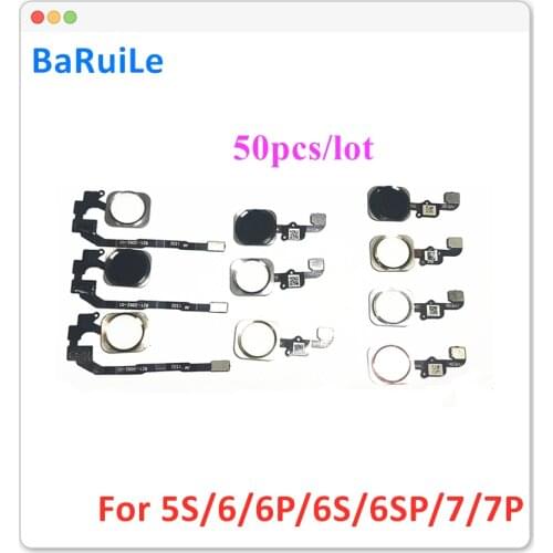 BaRuiLe 50pcs Home Button Flex Cable for iPhone 6s 7 6 Plus 5S 6G 7Plus 6P Menu Key Replacement Parts