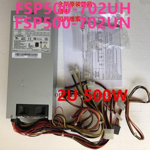 New PSU For Advantech 80plus Bronze 2U 500W Power Supply FSP500-702UH FSP500-702UN PS8-500U2-XE