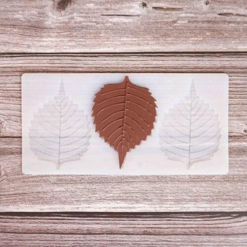 Large leaves Shape Chocolate Transfer Sheet Mould Cake Decorating Tools Silicone Mold Baking Stencil Chablon