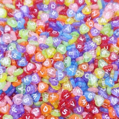 20Pcs/12mm Transprament Heart Loose Beads DIY For Jewelry Making Candy Color Necklace Bracelet Pendant