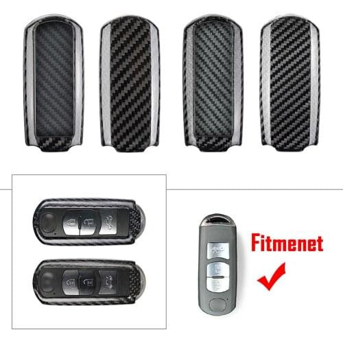 Car Remote Key Shell Cover Case Housing Carbon Fiber Replacement For Mazda 2 3 5 6 CX-3 CX-5 CX-7 CX-9 MX5