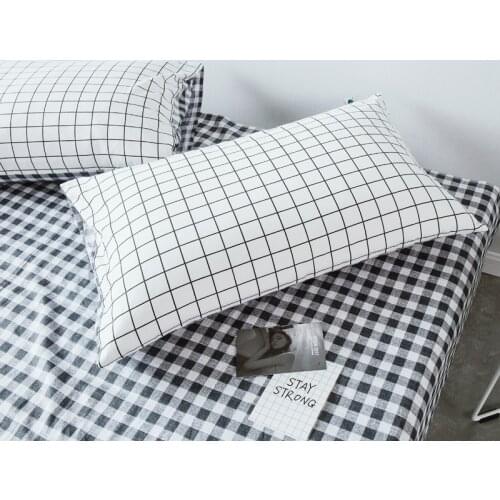 Custom Pillow case 70*70 Pure Cotton Luxury Pillowcase 50*70 50*75 Decorative Pillow Cover Bedding for Hotel White lattice