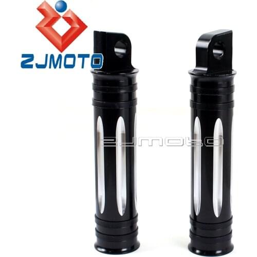 Black Motorcycle Male Mount Highway Footrests Passenger Side Foot Peg For Harley Sportster Softail XL883 XL1200 FX XG -2007