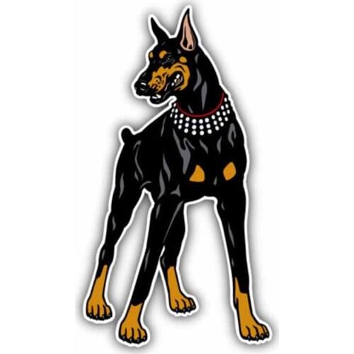 Dawasaru Doberman Dog Colorful Car Sticker Waterproof Decal Laptop Suitcase Truck Motorcycle Auto Accessories PVC,15cm*7cm