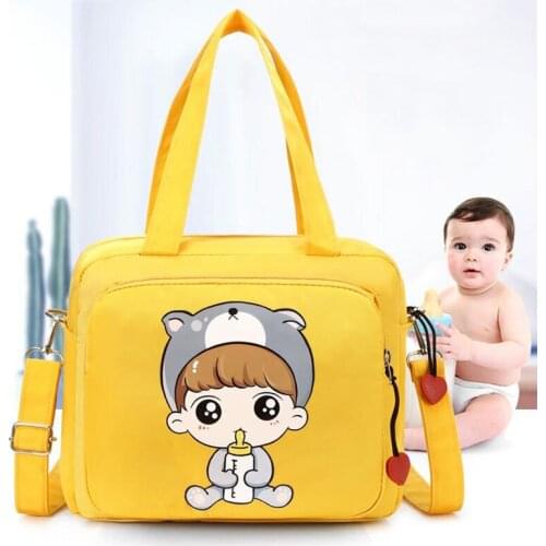 Baby Diaper Bag Diaper Storage Tote Bag Large Capacity Baby Mummy Travel Bag Double Handle Mother Baby Bag Shoulder Bag