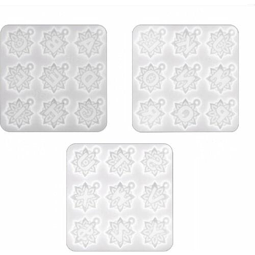 3Pcs Mandala Alphabet Resin Molds 26 Letters Molds Keychain Molds Epoxy Molds for Keychains Fridge Magnets Phone Grips