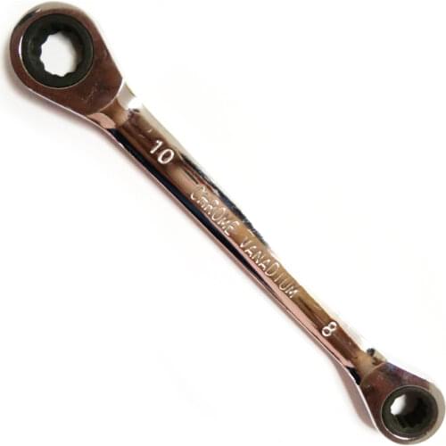 8*10mm One-way Double Headed Ratchet Wrench High Quality CR-V 72 Teech Universal Ratchet Handle Wrench Hand Tools for Car