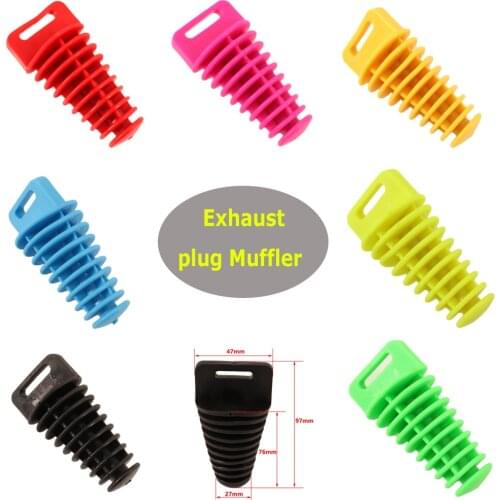 Exhaust tube plug Muffler washing WaterProof Plug for Dirt Pit Bike Motortcycle Supermoto street bikes ATV