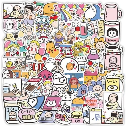 88Pcs/pack Oxygen cute girl Stickers Girl Stuff for Water Bottles Stickers Suitable for Photo Luggage Laptop Trendy Stickers