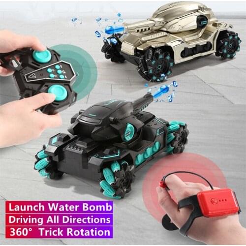 Water Bomb Shot Watch Control RC Car 360 Degree Stunt Rotation Gravity Sensor Racing Drift All-round Driving Remote Control Toys