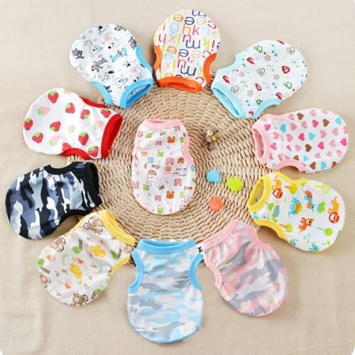 Cartoon pet dog vest for puppy print cat vests dog clothes for small dogs summer chihuahua tshirt cute terrier pet shirt 35