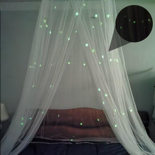 Bed Canopy on the Bed Universal Mosquito Net Summer Camping Tent Repellent Tent Insect Curtain Bed Net with Fluorescent Stars
