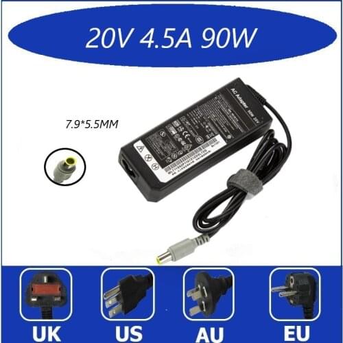 New AC Adapter 20V 4.5A 90W 7.9x5.0mm Power Supply Battery Charger for IBM For Lenovo for Thinkpad X61 T61 R61 92P 40Y Laptop
