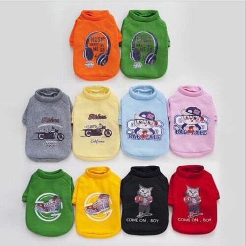 Pet Clothes Fashion Cartoon Casual Dog Sweater Spring Autumn Dog Costume Several Colors Available Pet Dog Supplies DC817