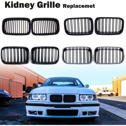 Front Bumper Kidney Grille Single Dual Slat Grilles Fit for BMW 3 Series E36 1992-1996 Car Accessories Replacement Part