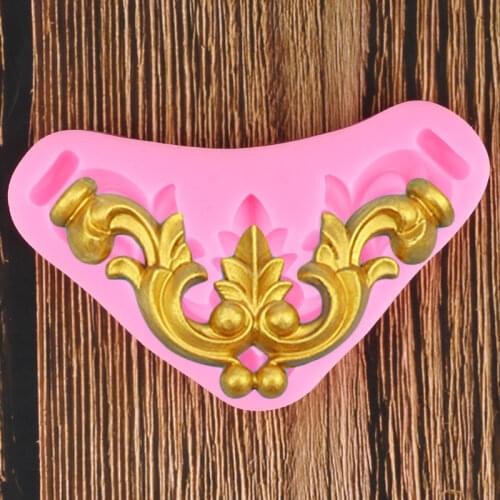 Scroll Leaves Silicone Molds Relief Fondant Mould Polymer Clay Candy Chocolate Gumpaste Moulds Cake Decorating Tools