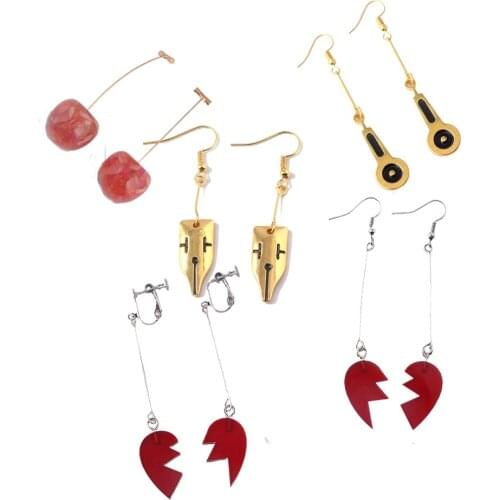 Brdwn Brdwn JoJo Bizarre Adventure Jean Pierre Polnareff Rohan Kishibe Bruno Bucciarati Kakyoin Noriaki Cosplay Earrings