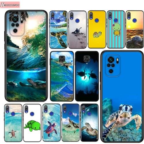 Sea Turtle Cute Coque Silicone Cover For Xiaomi Redmi Note 10 10S 9 9S Pro Max 9T 8T 8 7 6 5 Pro 5A Phone Case
