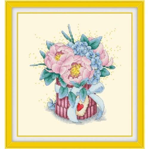 Warmth and Flowers cross stitch kits aida fabric 18ct 14ct 11ct light yellow cotton thread embroidery kits DIY Folk Crafts