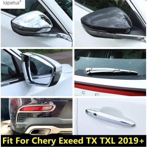 Exterior Handle Rearview Mirror Rain Eyebrow Wiper Rear Fog Light Cover Trim Accessories For Chery Exeed TX TXL 2019 2020 2021