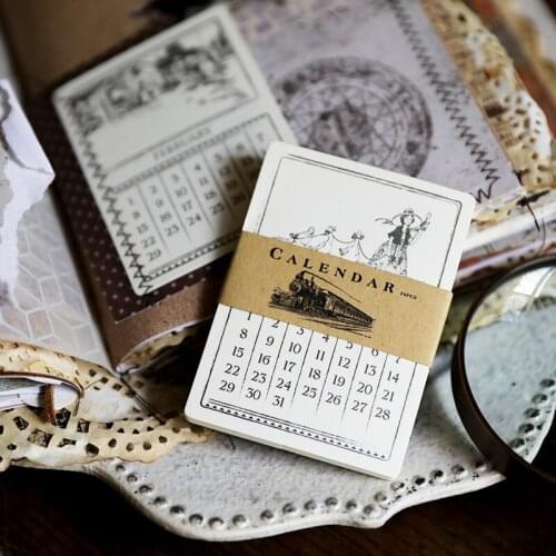 YPP CRAFT 24Pcs Calendar Style Paper Pocket Cards for Scrapbooking DIY Projects/Photo Album/Card Making Crafts