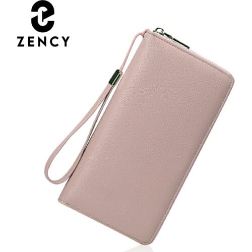 Zency 2021 Genuine Leather Women Small High Quality Coin Wallets Lady Munltfunction Anti Theif Purse Fashion ID Card Holders Bag