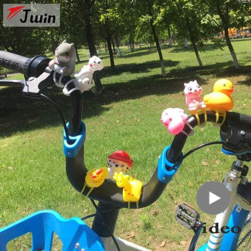 Animal Bicycle Ring Bell Kids Bike Bells Small Hamster Duck Speaker Head Light Bell Mountain Cycling Handlebar Ring Bell