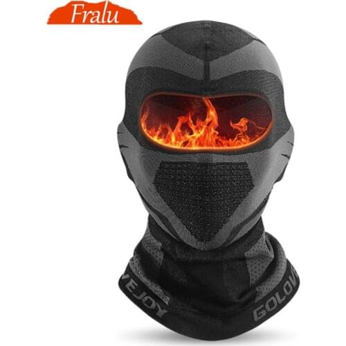 Winter Mens Balaclava Full Face Cover Outdoor Hiking Riding Windproof Warm Thick Men Scarf Elastic Comfortable Male Hood Hat