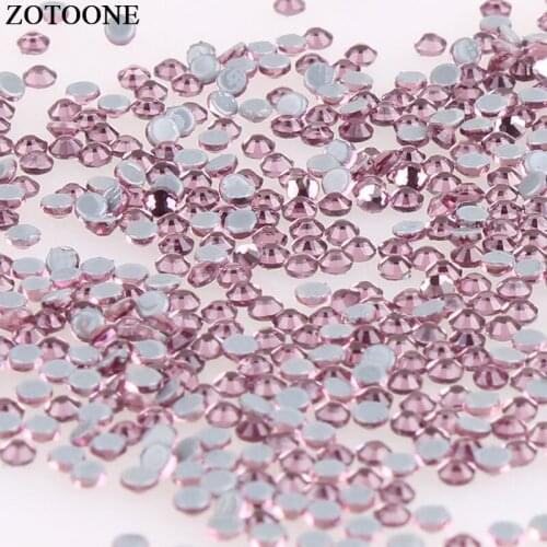 ZOTOONE Hotfix Light Purple Glass Rhinestones for Nails Art Decorations SS6-SS20 Glitter Garment Beads FlatBack Strass Crystal E