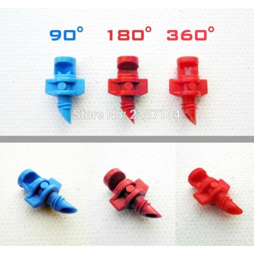 100pcs High Quantity Mini EZ Clone Sprayer Nozzle Jet Mister For Cloning Machine Hydroponic System Hose 90 180 360 degree
