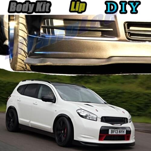 Car Bumper Lip Front Spoiler Skirt Deflector For Nissan Qashqai / Dualis J10 J11 Tune Car Modified Body Kit VIP Hella Flush Lips