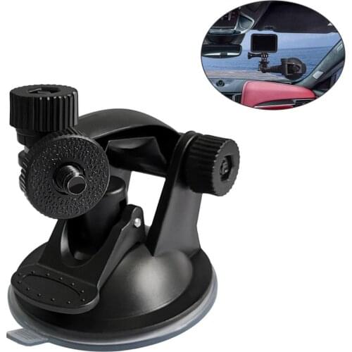1/4 Inch Adjustable Car Sucker Holder Mount Fit for Action Camera Support Tripod Phone Clip Adapter 111x68x68 MM