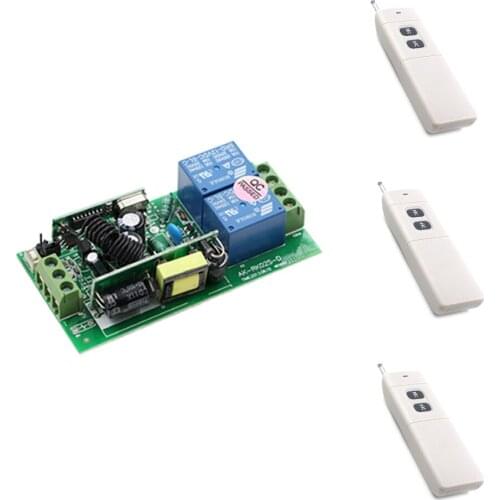 Free Shipping 85V-250V 2CH Wide Voltage RF Wireless Remote Control System High Power Remote 1000M for Smart Home Control