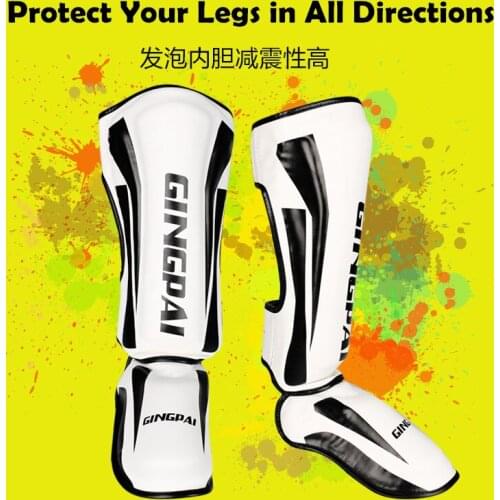 Boxing Profession Grant Boxing Ticken Shin guards Greaves Instep Mma Foot Muay Thai Boxeo Gloves Fighting Men Mma Shin Guard