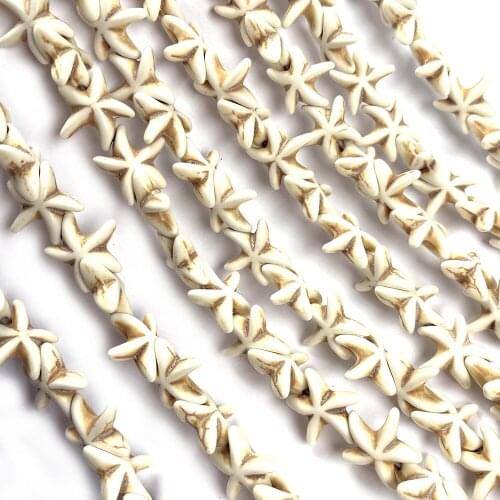 Natural Semiprecious Stone Beads White Turquoises Starfish Shape DIY For Making Necklace Bracelet And Other Accessories 37 Seed