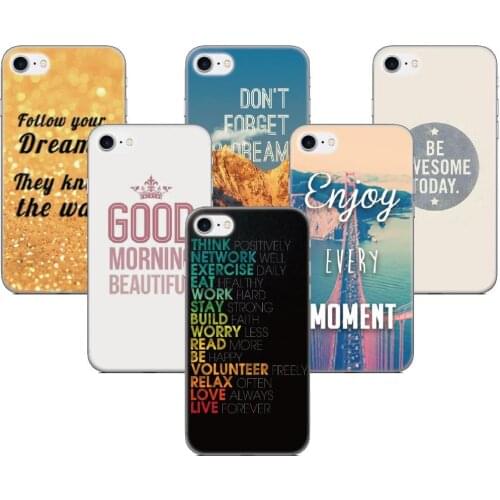 Life Quote Text Phone Case For Hua wei Nova 5 5i 3e 4e Y5 Y6 Honor 20 9X 8S Play 3 Mate 30 P30 Pro P20 Lite P Smart 2019 Cover