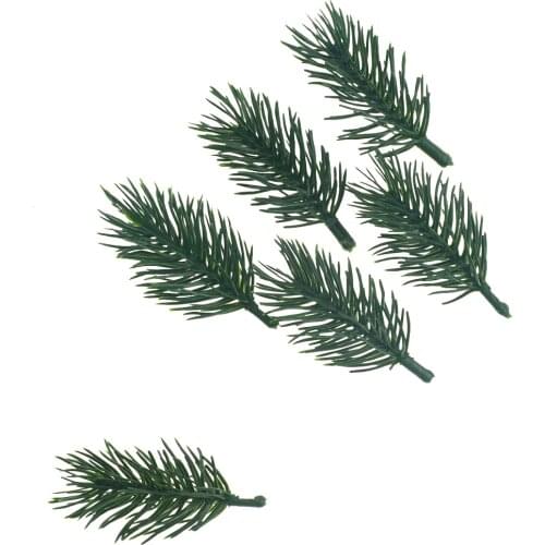 10pcs/lot 6CM Artificial Pine Needles Simulation Plant Flower Arranging Accessories for Christmas Trees Decorative Flores