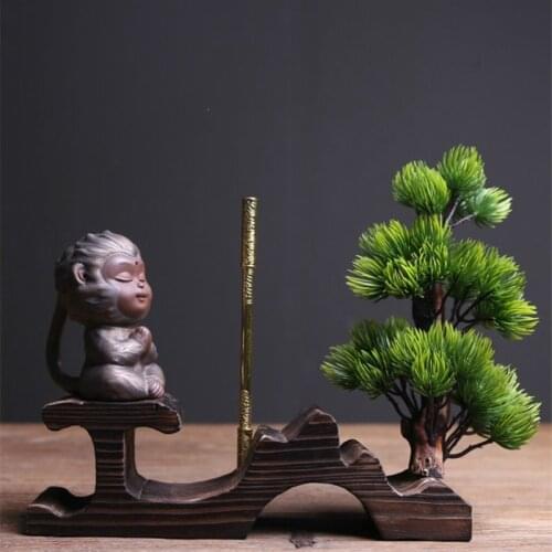 Chinese Ceramic Kung Fu Tea Set Little Monkey Tea Pet Monkey King Tea Accessories for Tea Tray Ornament Home Decor
