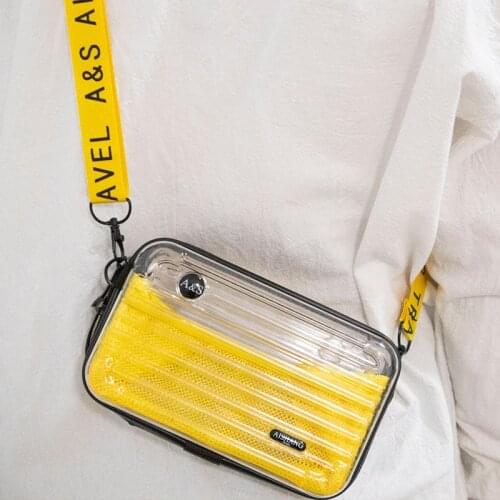 Mini Luggage Bag Women New 2020 Fashion Transparent Bag Mobile Phone Bag&Purses Small Crossbody Bags Cosmetic Bag Makeup Box
